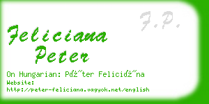 feliciana peter business card